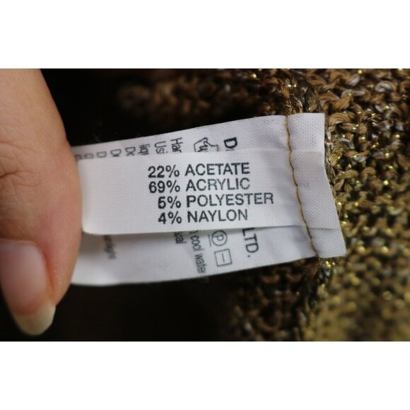 Double U Open Knit Tank and Cardigan-Size Medium-Gold Sparkle-Rare - Picture 2 of 16